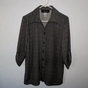 Vintage Button Up Top Short Sleeve